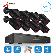 ANRAN CCTV H.265 NVR 8CH POE 5.0MP 1920P 36 IR день ночь наружная Пуля безопасности HD ip-камера c технологией питания POE Система жесткий диск 2024 - купить недорого