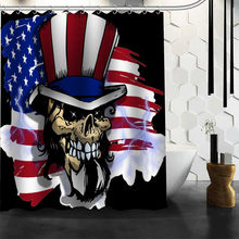 New Custom Skull Shower Curtains Polyester Bathroom Waterproof Bath Curtain Size 150X180cm165X200cm180X200cm 2024 - buy cheap