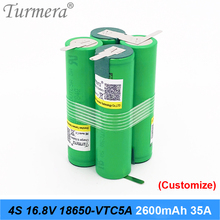 4s battery 18650 pack us 18650vtc5a 2600mah 16.8v 14.4v soldering battery for screwdriver shura battery customized Turmera new 2024 - buy cheap