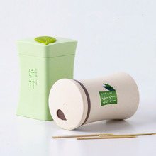 Caixa de palito de fibra de bambu, suporte criativo caseiro com palito de dente 2024 - compre barato