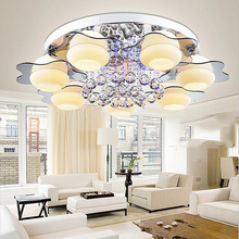 Luminária de teto redonda com led, lâmpada de cristal para o teto da sala de estar, sala de jantar e quarto, criativa 2024 - compre barato