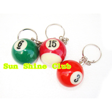 xmlivet 3pcs/lot 35mm resin billiards pool balls design keyrings/very cheap ball-shape with keyrings as gifts hotsales 2024 - buy cheap