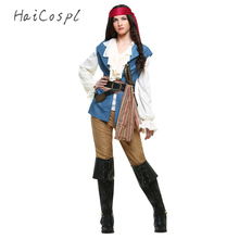 Halloween adulto mulher caribe pirata traje piratas vestido fantasia cosplay roupas para as mulheres vestido de festa nova 2024 - compre barato