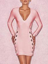 Vestido Bandage corto con escote triangular para mujer, prenda Sexy de alta calidad con cordones laterales en 3 colores 2024 - compra barato