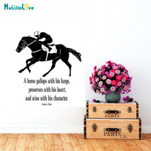 Mustang Style Girl Rider Horse Silhouette Cool Wall Stickers Home Kids Bedroom Sports Series Decoration Vinyl Wall Mural WM-207 2024 - buy cheap