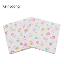 [RainLoong] 2-Ply Turquoise Printed Floral Paper Napkin Event & Party Decoration Tissue Decoupage Servilleta 1 pack (20pcs/pack) 2024 - buy cheap