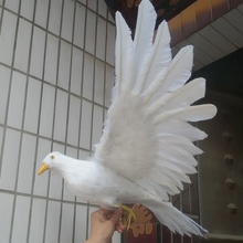 large 42x80cm peace bird artificial dove bird spreading wings white feathers bird handicraft ,home garden decoration gift p2708 2024 - buy cheap