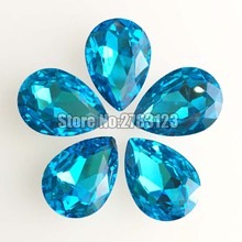 Factory sales lake blue pointback good quality AAA+ Glass Crystal DR loose rhinestones Nail/ clothing accessories SWSP012 2024 - buy cheap