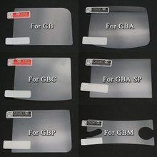 6 шт. прозрачная пластиковая защитная пленка для ЖК-дисплея Gameboy, цветной карман для GBA SP GB GBC GBP консоли 2024 - купить недорого