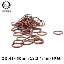 3PCS/lot Fluorine rubber Ring Brown FKM O ring Seal CS:3.1mm OD41/42/43/44/45/46/47/48/49/50mm Rubber ORing Seal OilRing Gasket 2024 - buy cheap