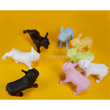Modern Creative French Bulldog Dog Sculpture PVC Plastic Pet Dog Statue Cute Animal Figurine Home Decorations Handicrafts 2024 - buy cheap