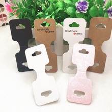 100Pcs Colorful Kraft Necklace/Pendant Packaging Folding Cards,Can Choose Hanging Self-ahesive Bag Plastic,Accept Customize Logo 2024 - buy cheap