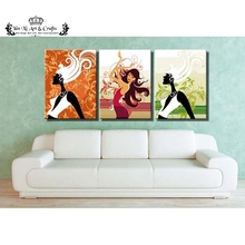 3 pcs Modern Oil Painting on Canvas painting on the Wall Hand painted painting by numbers cuadros decoracion - fashion girl 2024 - buy cheap