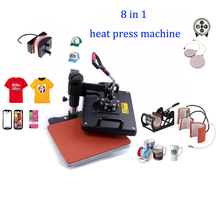 Advanced New Design 8 In 1 Combo Heat Transfer Machine,Sublimation/Heat Press Machine For Plate/Mug/Cap/T Shirt /Phone case Etc 2024 - buy cheap