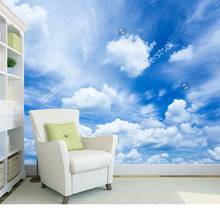 Custom ceiling wallpaper,Sky clouds for the living room bedroom ceiling background wall vinyl papel de parede 2024 - buy cheap