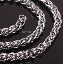 6mm 21.6''    Stainless Steel Rope Wheat Braid Chain Link Necklace in Women Men Bling Jewelry Fashion 2024 - buy cheap