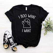 Camiseta de algodão feminina, eu boo o que eu quero, camiseta estampada casual e divertida, para moças, garotas, top, hipster, drop shipping 2024 - compre barato