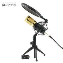 Professional BM 800 bm800 Condenser Sound Recording Microphone with Shock Mount Pop filter for Radio Braodcasting Singing 2024 - buy cheap