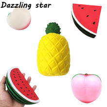 Antistress pineapple Strawberry peach Fruits Squeeze Soft Slow Rising Phone Key Chain Strap Roll Squishes PU Squishies toys 2024 - buy cheap