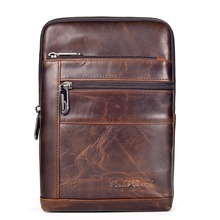 Genuine leather men messenger bags high quality small business shoulder bags for men chest packs 2024 - buy cheap