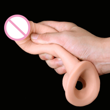 Super macio realista grande masculino pênis manga extensor reutilizável preservativo pau pênis alargamento atraso tempo galo anel brinquedos sexuais para homem 2024 - compre barato