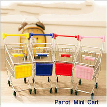 Cochecito de juguete para loros, Mini carrito de compras, carrito de conejo, suministros para aves, 2 unids/lote, colores aleatorios 2024 - compra barato