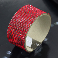 VONNOR ювелирные изделия браслет для женщин Сверкающие Стразы инкрустированные мягкие обручи браслеты модные женские аксессуары 2024 - купить недорого