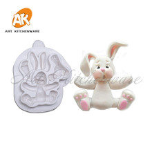 Lovely Rabbit Silicone Mold Easter Cake Decoration Mold 3D Silicone Cake Mold Fondant Cake Decorating Tools Bakery Bakeware 2024 - buy cheap