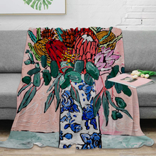 Australian Native Bouquet of Flowers after Matisse Throw Blanket  Warm Microfiber Blanket Flannel Blanket For Bedroom 2024 - buy cheap