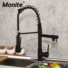 Monite Black Painting Pull Out & Down Swivel Kitchen Faucet Rotated Basin Sink Faucet Mixer Tap 2 Functions Kitchen  Mixer Taps 2024 - buy cheap