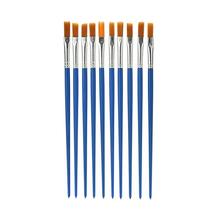 New 10Pcs Kids Detail Paint Brushes Nylon Blue Watercolor Drawing Painting Brushes 2024 - buy cheap