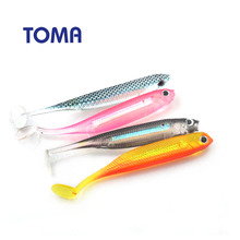 TOMA 8pcs T Tail Jig Head Fly Soft Lures Fishing Bait 2.2g 7.5cm Soft Fishing Lure Had Fishing Swimbaits  Fishing Tackle 2024 - buy cheap