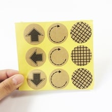 450PCS/Lot  Lattice & Arrow series Round Kraft paper  Sticker for Handmade Products Gift seal sticker 30mm Wholesale 2024 - buy cheap