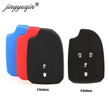 Jingyuqin 2/4 botão de silicone para chave remota automotiva, capa de proteção para toyota vios fs yaris 2024 - compre barato