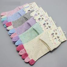 3 Pairs Women Coloured Five Fingers Socks Toe Socks Cotton Socks With Separate Toes 2024 - buy cheap