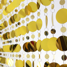 Estofamento para cortina de lantejoulas prateado 60 m/pvc, cortina de plástico com lantejoulas douradas, para decoração de casa e natal 2024 - compre barato