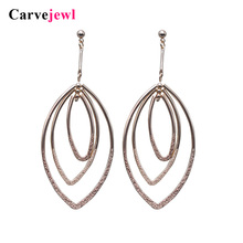 Carvejewl drop earrings 3 oval circle metal horse eyes pendant Dangle Earrings For Women jewelry fashion European earrings 2019 2024 - buy cheap