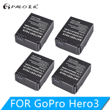 4 шт./лот 1600 мА · ч akku Go Pro hero 3/3 + 3,7 в аккумулятор Φ AHDBT301 для gopro HERO 3 gopro3 + детали, оптовая продажа 2024 - купить недорого