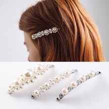 Fashion Imitation Pearl Flower Rhinestone Hair Clip Hairpin Cute Bridal Wedding Hair Jewelry for Women Headwear Head Piece FSN02 2024 - buy cheap