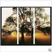 Embroidery Package Factory Shop First Class Cross Stitch Kits Big Tree 3 Pieces Best Choice 2024 - buy cheap