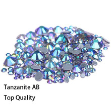 Decoraciones para manicura AB AAA, diamantes de imitación de tanzanita, cristal de alta calidad, SS6-SS8, Hotfix, accesorios de ropa 2024 - compra barato