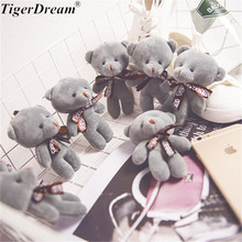 Promotion Korea Bear 10pcs/lot 12cm lovely exquisite small plush toy teddy bear,Wedding Bouquet Animal soft plush doll Keychain 2024 - buy cheap