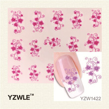 YZWLE Новая Мода Стиль Водяной Знак 1 Лист 3D Дизайн Мило DIY Розовый Цветок Ногтей наклейки, ногтей Наклейки Украшения Инструменты 2024 - купить недорого