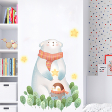 Oso de dibujos animados para niños, adorno de pared de animales, regalo para bebé, película para la decoración de la habitación 2024 - compra barato