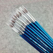 20 Pcs/Set Fine Hand Painted Thin Hook Line Pen Blue Art Supplies Drawing Art Pen Paint Brush Nylon Brush Painting Pen 2024 - buy cheap