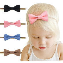 Conjunto de 4 unids/set de turbante para bebé y niño pequeño, Diadema con lazo, cinta para la cabeza 2024 - compra barato