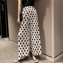 TingYiLi Polka Dot Wide Leg Pants High Waist Women Pants Korean Ladies Casual Loose Pants 2024 - buy cheap