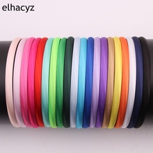 40pcs/lot 42colors 10mm Colors Satin Covered Resin Hairbands for Children Solid Satin Head Hoop DIY Headband Hair Accessories 2024 - buy cheap