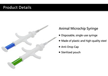 Inyector de Microchips para mascotas, jeringa para Transponder, ISO FDX-B, 134,2X8mm, 1,4 KHz, 20 unids/lote 2024 - compra barato