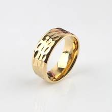 section 8mm  gold color rings 316L Stainless Steel finger ring men women jewelry  wholesale 2024 - buy cheap